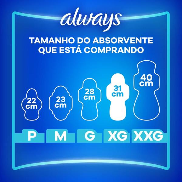 Imagem de Absorvente Always Noites Tranquilas Cobertura Suave XG Com Abas 26 unidades