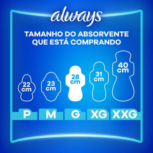 Imagem de Absorvente Always Noites Tranquilas Suave Com Abas 28cm - 32 unidades