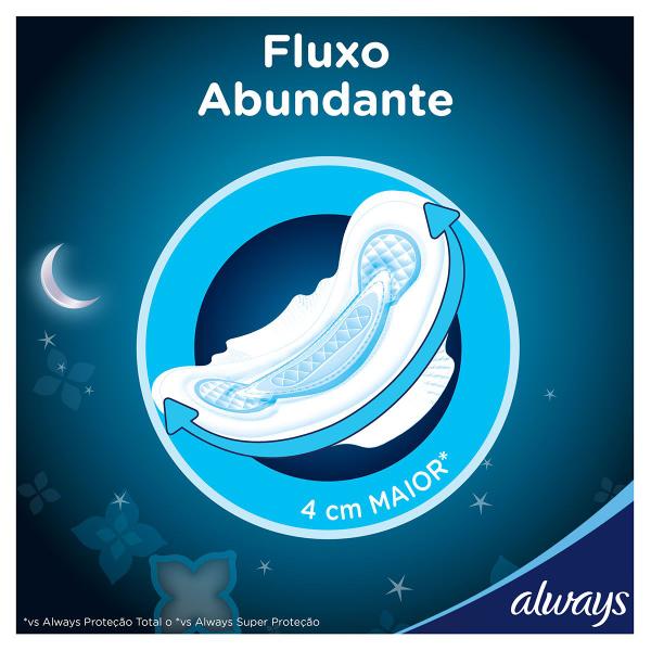 Imagem de Absorvente always noturno hiper longo 40cm c/ 10 abs