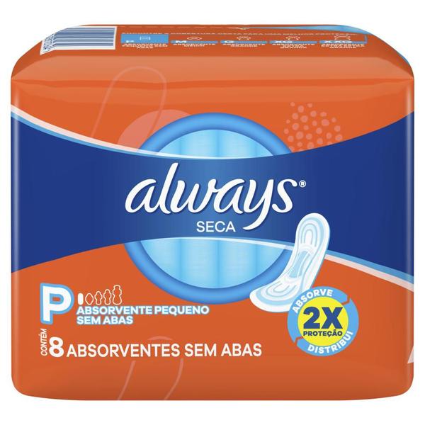 Imagem de Absorvente Always Super Proteção Seca sem Abas - 8 unidades