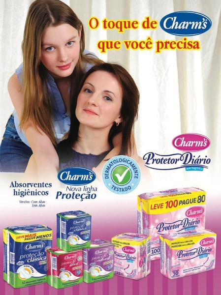 Imagem de Absorvente Charms Proteção Ativa Intenso Com Abas Pct 8 Unid