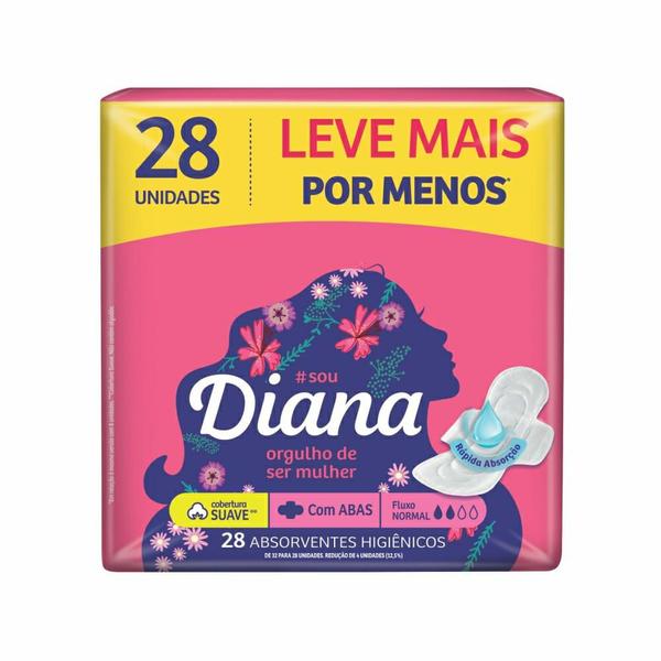 Imagem de Absorvente diana suave c/ abas c/ 28