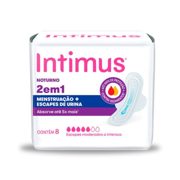 Imagem de Absorvente Externo Intimus 2 em 1 Noturno 8 Unidades