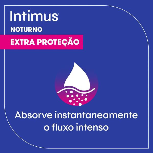 Imagem de Absorvente Externo Intimus Noturno Cobertura Suave com Abas 30 Unidades