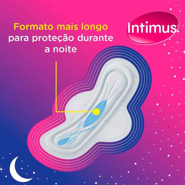 Imagem de Absorvente Externo Intimus Noturno Suave com Abas 8 unidades