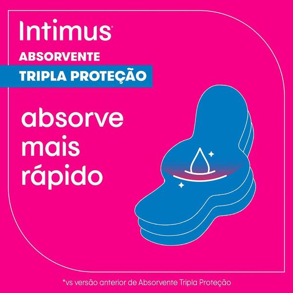 Imagem de Absorvente Externo Intimus Tripla Proteção Cobertura Seca com Abas 32 Unidades