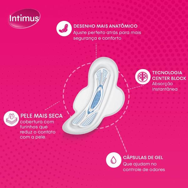 Imagem de Absorvente Externo Intimus Tripla Proteção Seca com Abas 32 Unidades