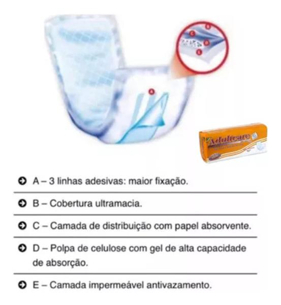 Imagem de Absorvente Geriátrico Adultcare Premium Unissex Incontinência Urinaria Com 80 Unidades