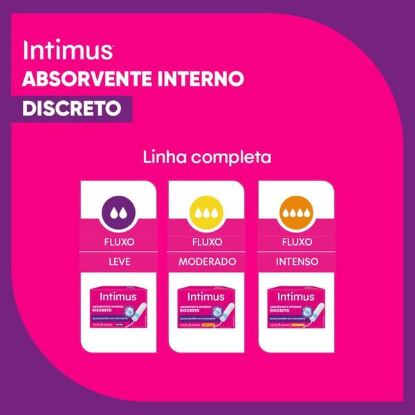 Imagem de Absorvente Interno Intimus Discreto Médio 8 Unidades