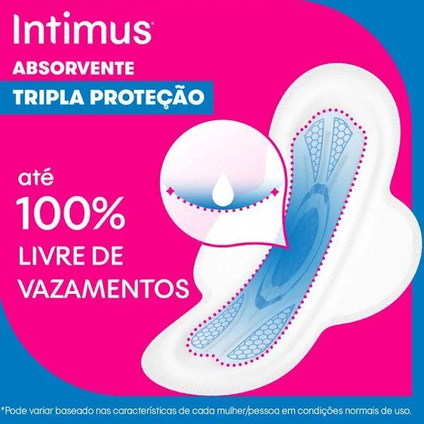 Imagem de Absorvente Intimus Gel Tripla Proteção Cobertura Suave Com Abas Leve 16UN Pague 14 UN