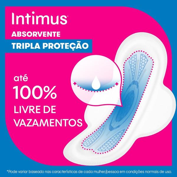 Imagem de Absorvente Intimus Gel Tripla Proteção Seca Com Abas 32 Unidades