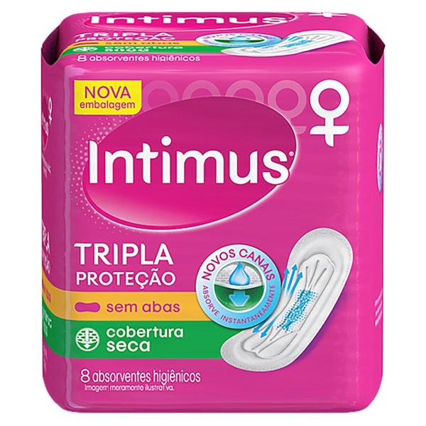 Imagem de Absorvente Intimus Gel Tripla Protecao Seca sem Abas 8 Unidades