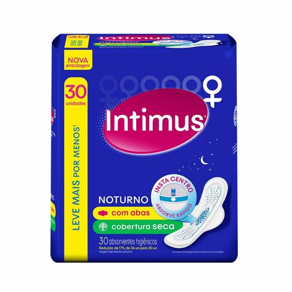 Imagem de Absorvente Intimus Noturno Com 30 Seca Com Abas