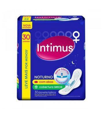 Imagem de Absorvente Intimus Noturno Seca com Abas 30 Unidades