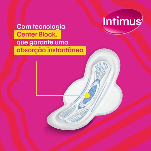 Imagem de Absorvente Intimus Tripla Protecao Cobertura Seca Com Abas 8 Unidades