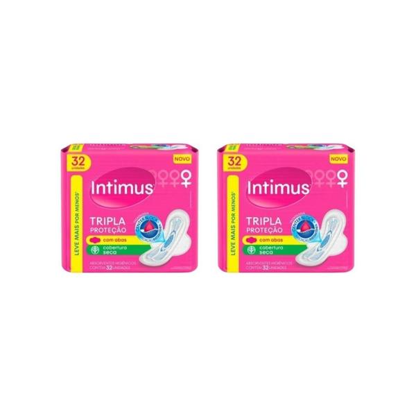 Imagem de Absorvente Intimus Tripla Proteçao Com32 Seca Com Abas - 2Un