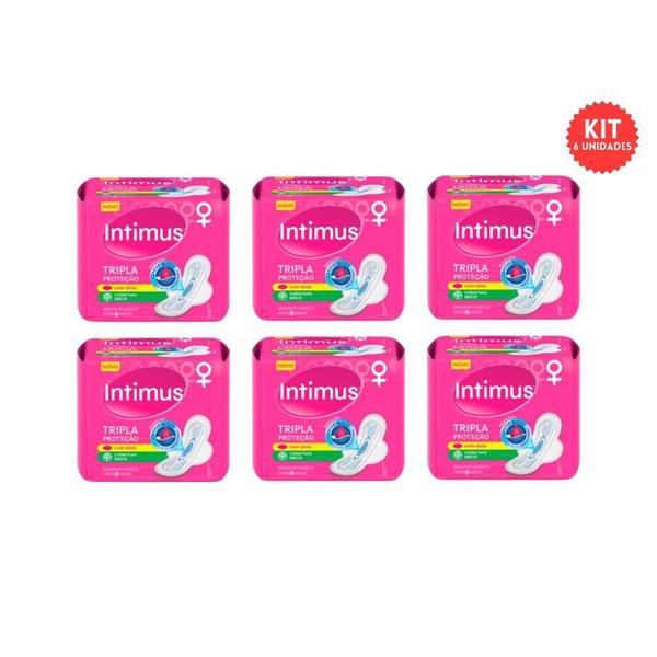 Imagem de Absorvente Intimus Tripla Proteçao Com8 Seca Com Abas - 6Un