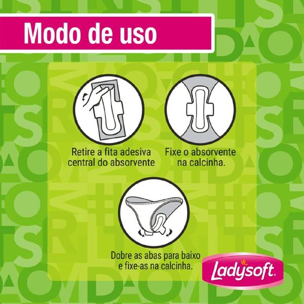 Imagem de Absorvente Ladysoft Suave com Abas 28 Unidades Leve Mais Por Menos