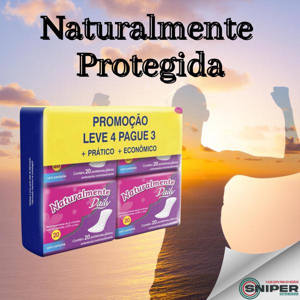 Imagem de Absorvente Leve 4 Pague 3 Protetor Diário Naturalmente Daily