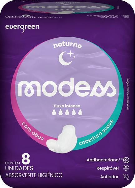 Imagem de Absorvente modess noturno c/ abas 8un