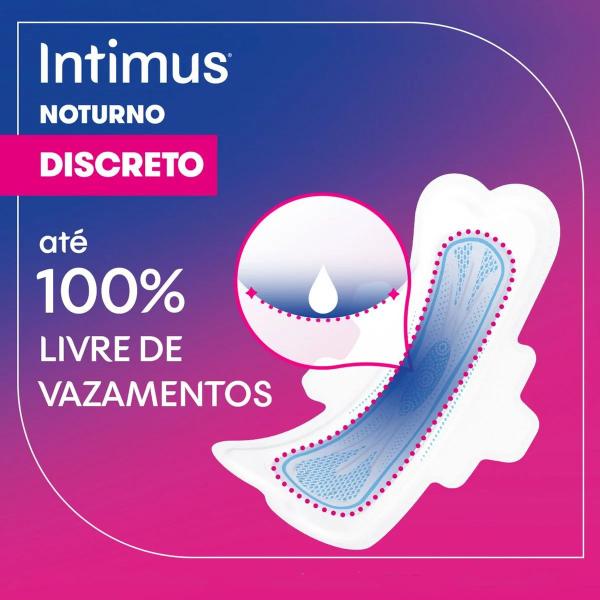 Imagem de Absorvente Noturno Discreto Extra Suave Fluxo Intenso 14 Unidades Intimus