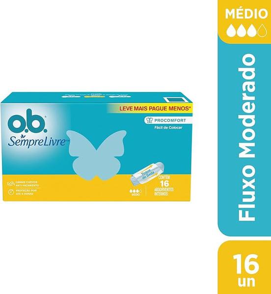 Imagem de Absorvente o.b. sempre livre procomfort medio c/16