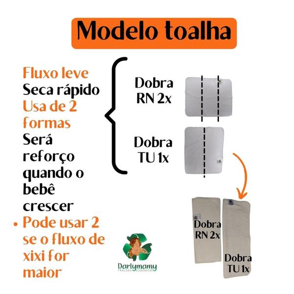 Imagem de Absorvente para fralda ecológica MasterABS Fluxo leve (toalha)