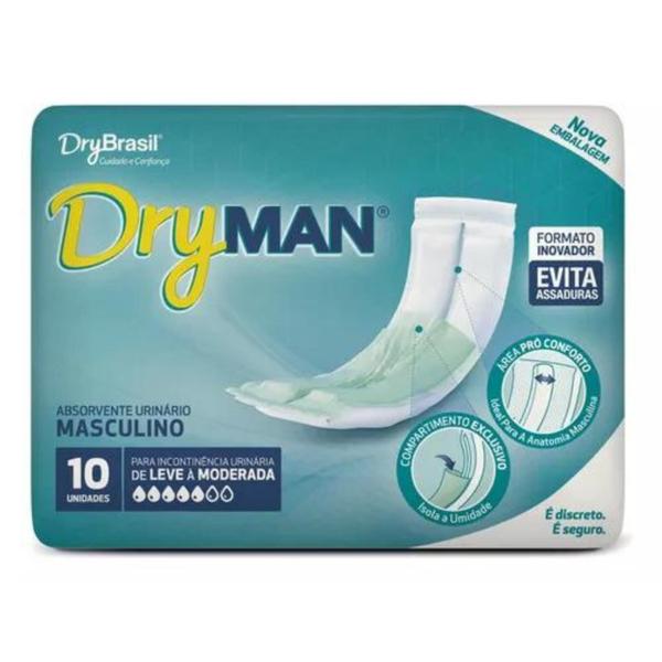 Imagem de Absorvente para Incontinência Urinária DryMan Masculino 10 un