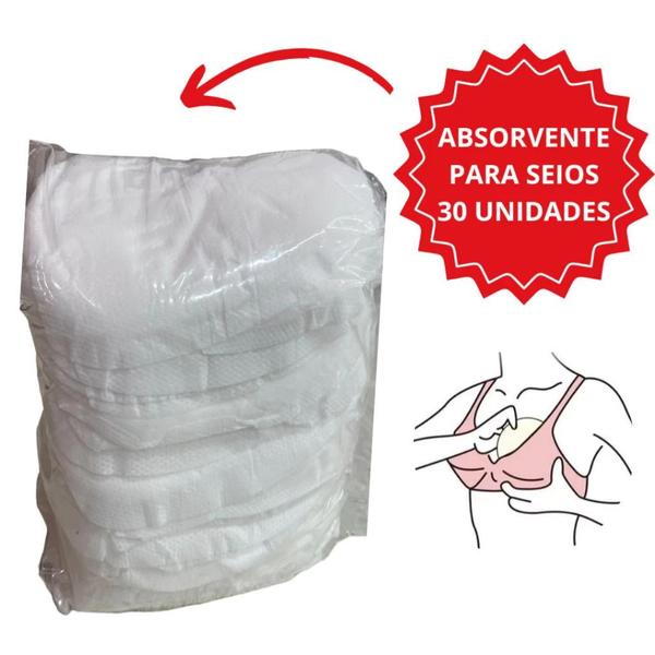 Imagem de Absorvente Para Seios Com 30 Unidades Macio Suave