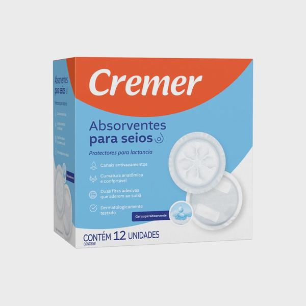 Absorvente para seios cremer 12 unidades Imagem de Absorvente para seios cremer 12 unidades