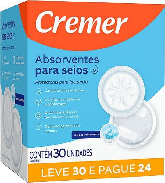 Imagem de Absorvente para Seios Cremer - 30 Unidades