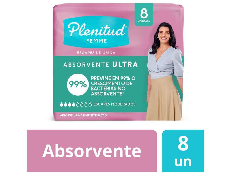 Imagem de Absorvente Plenitud Femme Ultra sem Abas - 8 Unidades