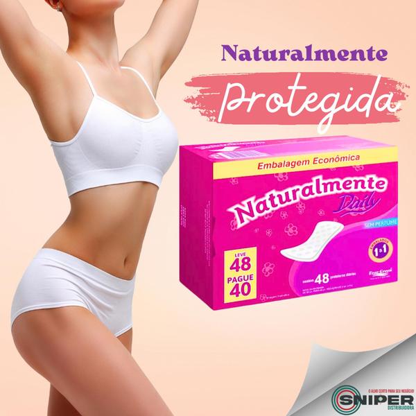 Imagem de Absorvente Protetor Diário Naturalmente Daily Leve 48 Pague 40 Sem Abas