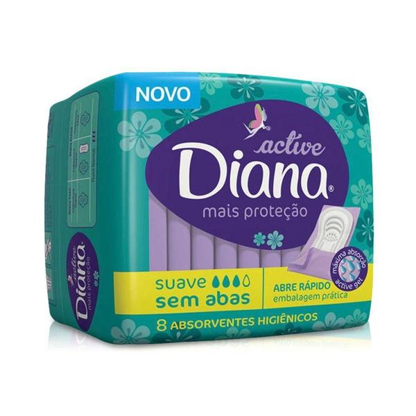 Imagem de Absorvente Suave Sem Abas Diana 8 Und Abre Rápido - Carta Fabril