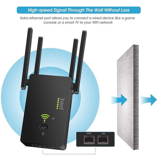 Imagem de Ac1200 Wifi Range Extender Mais recente 5ghz e 2.4ghz Dual Band Wifi Extender Repetidor