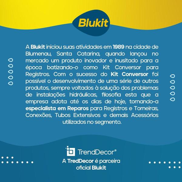 Imagem de Acabamento ABS Blukit C/ Tecla P/ Válvula Descarga Hydra Max/Astra/Cel/Docol