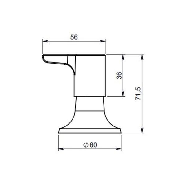 Imagem de Acabamento C-60  base KY-DA 3/4 Cobre Moderno Kelly Metais