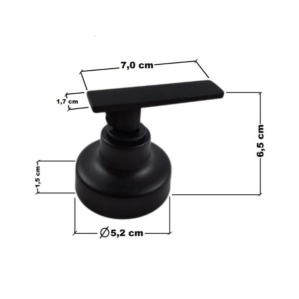 Imagem de Acabamento C-73 Metal Preto Fosco Para Base Registro 3/4" Que Possuam Padrão da marca Deca