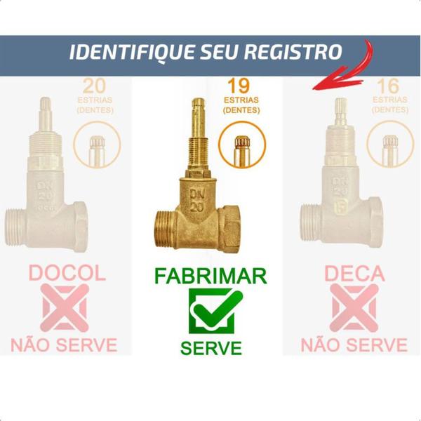 Imagem de Acabamento C50 Cromado Abs 1/2 3/4 e 1 para Registro Padrão Fabrimar