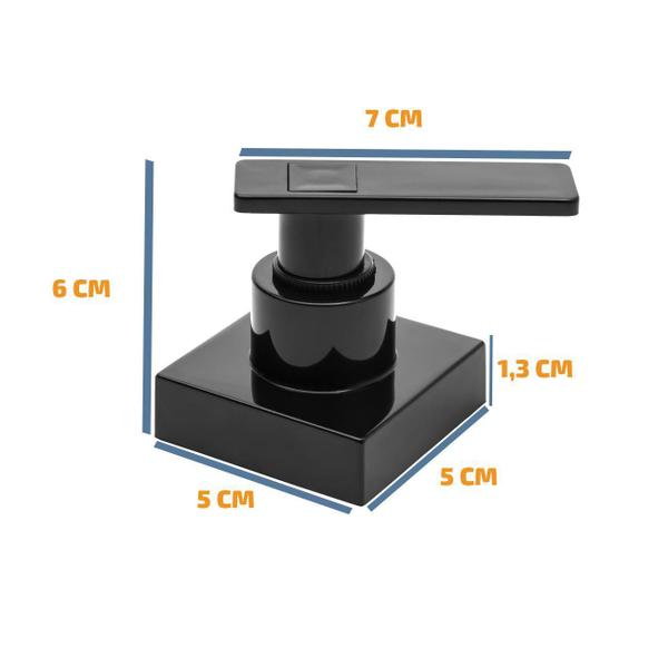 Imagem de Acabamento C73 Preto Abs Registro 1/2 3/4 Para Reg Docol