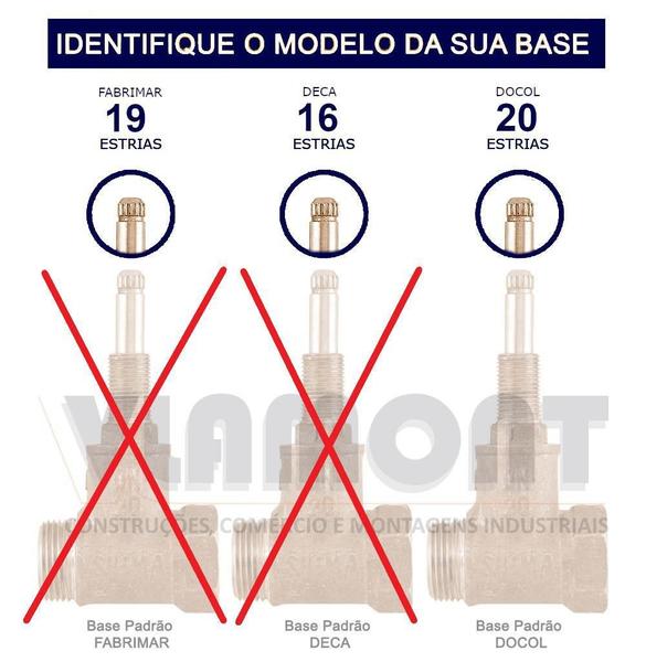 Imagem de Acabamento De Registro 1/2, 3/4 E 1 - Gali - Base Docol