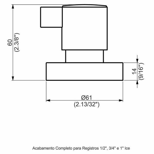 Imagem de Acabamento De Registro Base Docol Preto Fosco Perflex