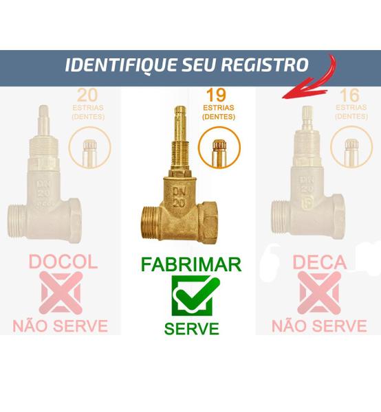 Imagem de Acabamento De Registro C73 Abs 1/2' Ou 3/4 Reg Fabrimar