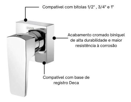 Imagem de Acabamento De Registro Docol Lift Deca 1/2 3/4 1 Cromado