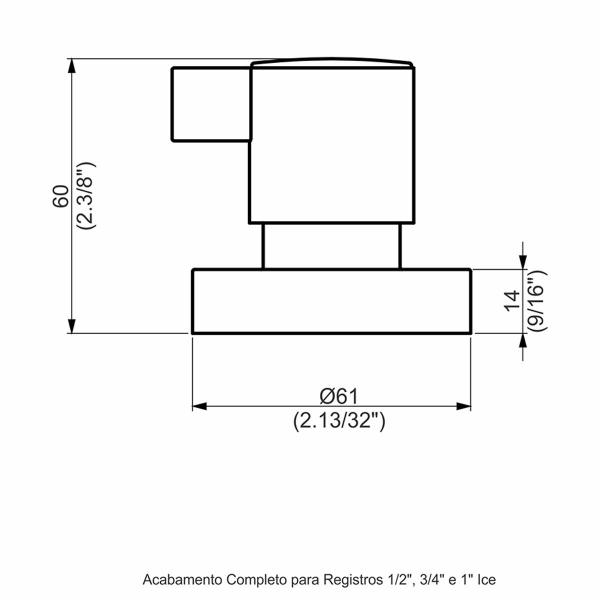 Imagem de Acabamento De Registro Para Base Deca Preto Fosco Perflex