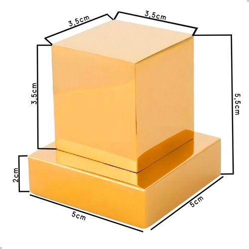 Imagem de Acabamento De Registro Quadrado Dourado De Metal Base Docol