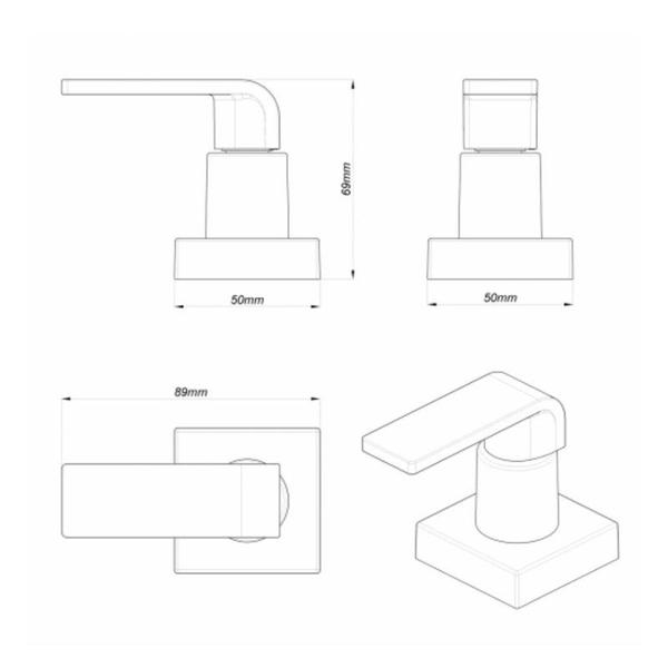 Imagem de Acabamento de Registro Universal Goa Slim (Universal) 1/2'' - 3/4'' - 1'' Fabrimar - Tigre Metais