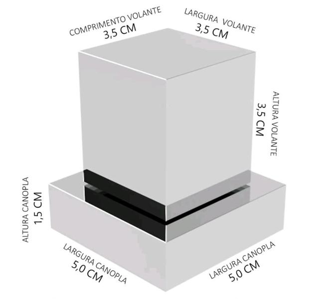 Imagem de Acabamento em Metal para Registro deca de 1/2 e 3/4 Quadrado Cromado  C 32