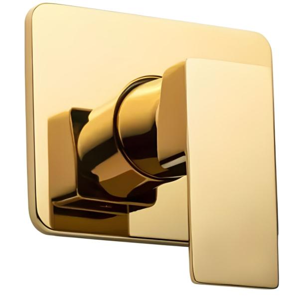 Acabamento Monocomando Deca Dourado Gold 100% Metal Luxo - Be Cazza Imagem de Acabamento Monocomando Deca Dourado Gold 100% Metal Luxo