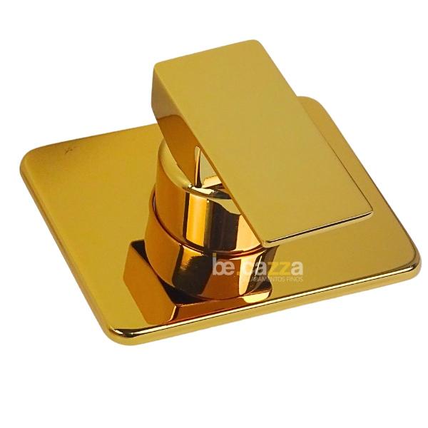Acabamento Monocomando Deca Dourado Gold 100% Metal Luxo - Be Cazza Imagem de Acabamento Monocomando Deca Dourado Gold 100% Metal Luxo